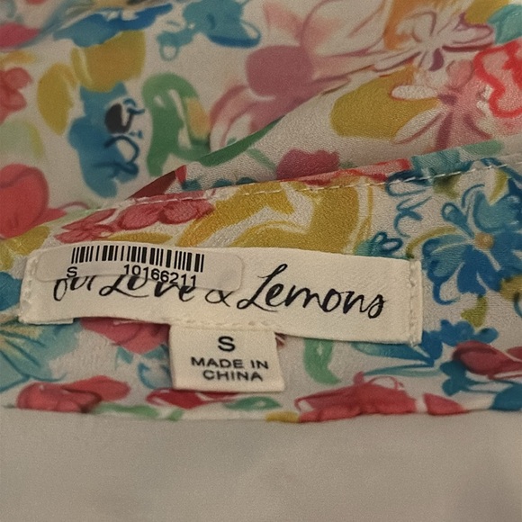 For Love And Lemons Gilles Mini Skirt Multicolor Floral Tie Sz S Party‎ Vacation - Picture 8 of 9